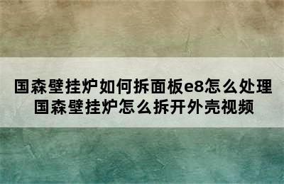 国森壁挂炉如何拆面板e8怎么处理 国森壁挂炉怎么拆开外壳视频